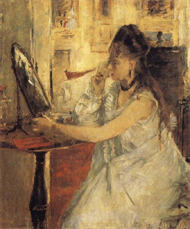 Berthe Morisot Young Woman PowderingHerself France oil painting art